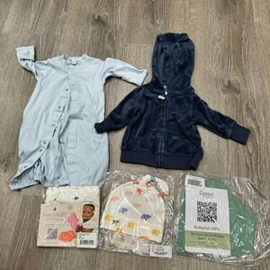 Baby Boy Clothes Bundle Kissy‎ Kissy Carter's Monica + Andy NB-3M 5pc Set